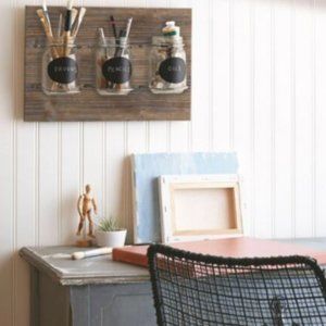 Wooden Plaque with Mason Jars - Threshold